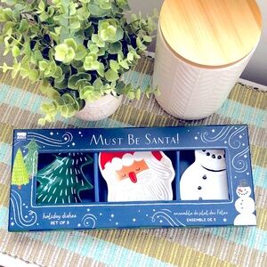 Holiday Dishes Set - Santa, Tree, and Snowman